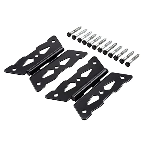 National Hardware Decorative Butterfly Hinges, Steel, 2-Pack, Black