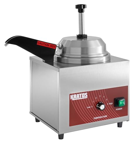 Kratos 3.5 Quart Hot Topping Warmer & Dispenser with Heated Spout and Pump - size: Single Warmer with Heated Spout