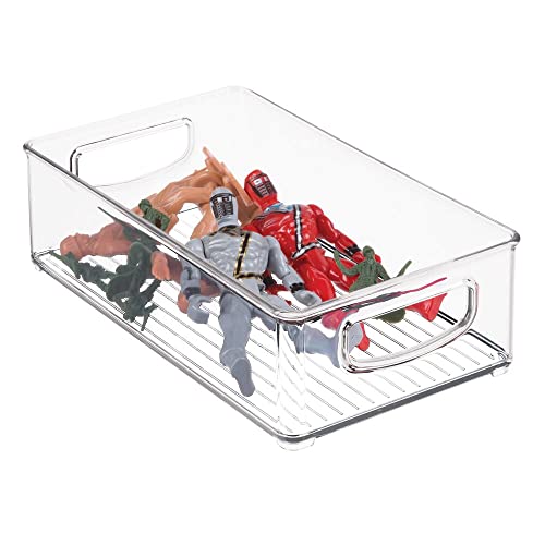 mDesign Small Plastic Baby Nursery and Food Organizer -Storage Holder Bin with Handles for Closet, Cupboard, Cabinet, Drawers, Shelves - Holds Canned Food, Bottles, Formula - Ligne Collection, Clear - size: 10 x 6 x 3 (Pack of 1)