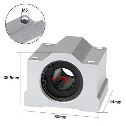 uxcell SCS16UU Linear Ball Bearing Slide Block Units, 16mm Bore Dia (Pack of 2) - size: 16mm