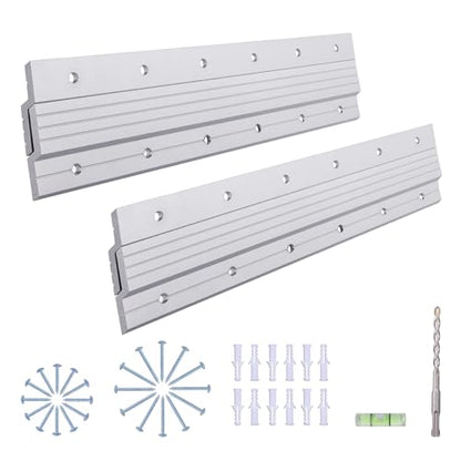 AENTGIU French Cleat Hanger 12 Inch - 2 Pairs - Aluminum Slim Z Clips/Bar - size: 12 inch, 2 Pair(4 Pcs)