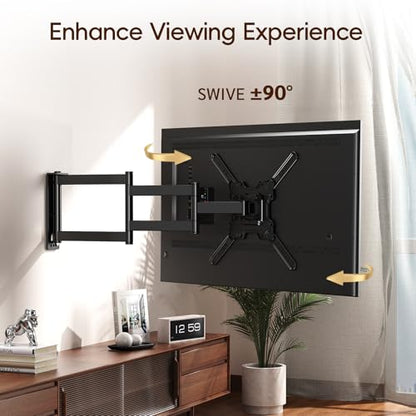 Long Arm TV Wall Mount for 26-65 Inch TVs, Full Motion Swivel Corner Wall Mount Bracket, Long Extension 36.2" Max,Swivel and Tilt, Max VESA 400x400mm, Holds 77 lbs - size: Fit 26-65 inch