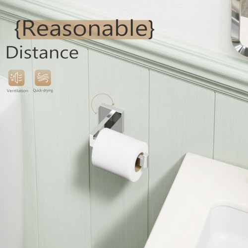 KOKOSIRI Toilet Paper Holder Chrome Toilet Roll Holder for Bathroom Kitchen Washroom T-304 Polished Stainless Steel Wall Mounted, 2 Pack, B2003CH-P2 - color: Polished Chrome, size: Without Shelf(2 Pack)