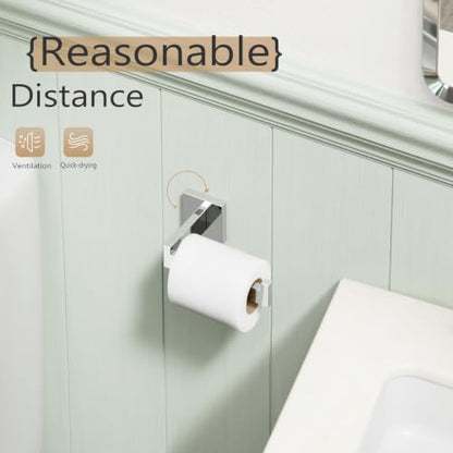 KOKOSIRI Toilet Paper Holder Chrome Toilet Roll Holder for Bathroom Kitchen Washroom T-304 Polished Stainless Steel Wall Mounted, 2 Pack, B2003CH-P2 - color: Polished Chrome, size: Without Shelf(2 Pack)