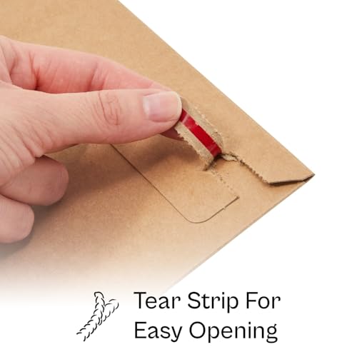 PSBM 100 PCS 9 x 11.5 Inch Kraft Rigid Photo Mailers, Cardboard Shipping Envelopes, Mailers for Shipping Photos, CDs, Documents, Catalogue, Or any Flat Object