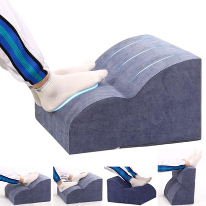 Foot Rest for Under Desk at Work.Multifunctional 3-Tier Foot Stool - color: Standard-light Blue