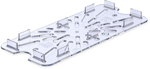 Carlisle FoodService Products 3067007-E Plastic Drain Shelf for 1/3 Size Food Pan, Clear, 0.6 Inches - size: 0.6 Inches