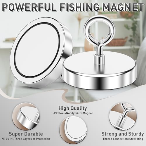 FINDMAG 1200 LBS Large Fishing Magnet, 3.94 Inch Neodymium Pickup Magnet - size: 3.94 inches (100mm)