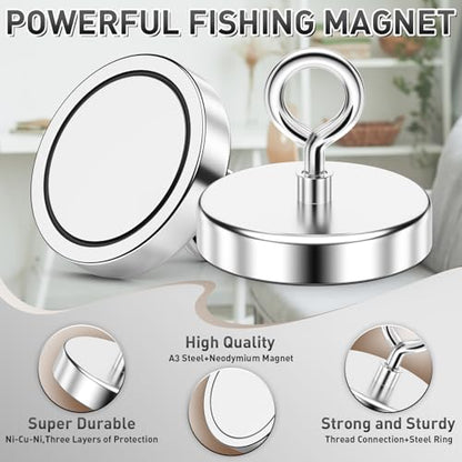 FINDMAG 1200 LBS Large Fishing Magnet, 3.94 Inch Neodymium Pickup Magnet - size: 3.94 inches (100mm)