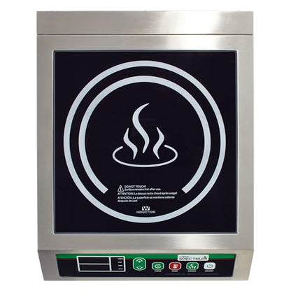 Winco 3400W Silver/Black Induction Cooktop Burner - color: Silver/Green/Black, size: 3400 W (240V), style: Countertop