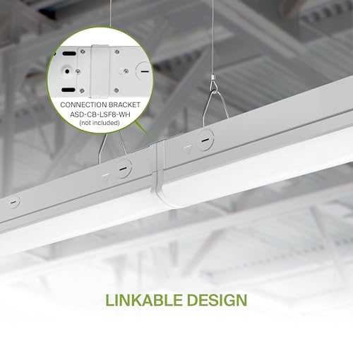 ASD 2ft LED Linear Strip Light Fixture, Emergency Battery Backup 9 Pack - color: White Emergency, size: 2FT