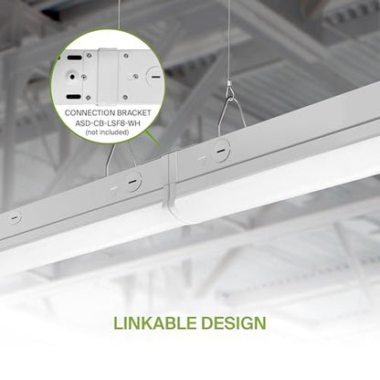 ASD 2ft LED Linear Strip Light Fixture, Emergency Battery Backup 9 Pack - color: White Emergency, size: 2FT
