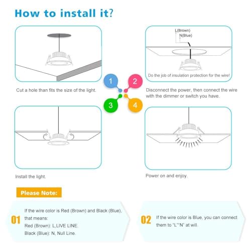 2 Inch LED Downlight, Recessed Lighting Dimmable Ceiling Light, 3W, 2700K Ultra Warm White, CRI80 with LED Driver(35W Halogen Equivalent), 1 Pack - color: Ultra Warm White, size: White/1 Pack