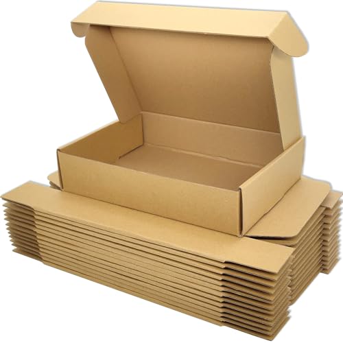 7x5x2 Shipping Boxes Set of 25, Brown Mailer Corrugated Cardboard Box - color: Brown, size: 7"x5"x2"/25-pack