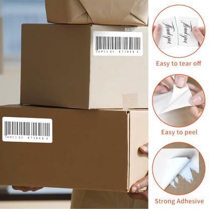 2.25"x1.25" Thermal Sticker Labels for Direct Thermal Printer (1 Roll) - size: 2-1/4" x 1-1/4"