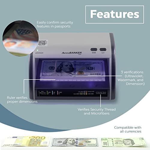 AccuBANKER LED420 Cash and Card Detector with AccuSTAND - style: Stand Bundle