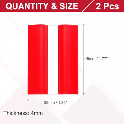 uxcell 2pcs Acrylic Flexible Hinges 45x35mm Invisible Living Hinge 360° - size: 45x35mm
