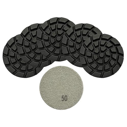 Diamond Concrete Polishing Pads - BRSCHNITT 6pcs 4 inch Grit#50 Resin Bond Renew Pads Beton Floor Renew Reparing Disk
