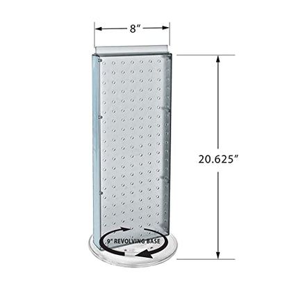 Azar 700508-CLR 8-Inch W by 20-Inch H Revolving Clear Pegboard Counter Unit, Clear - color: Clear, style: Pegboard Only
