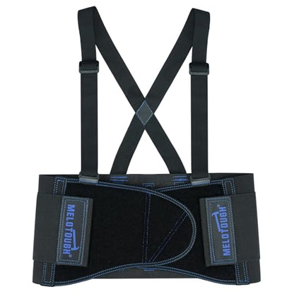 MELOTOUGH Back Brace for Men Lifting,Work Back Brace with Adjustable Shoulder Straps,Lower Lumbar Support for Heavy Lifting,Construction, Warehouse L/XL,Christmas Gifts for Men - size: X-Large