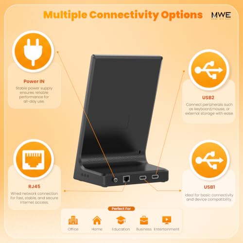 10.1 Inch Android Digital Signage Display, Tabletop Touchscreen Kiosk, Countertop Digital Menu Board with WiFi USB, Desktop Advertising Screen for Restaurants, Retail, Reception