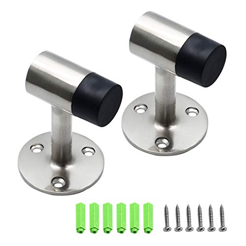 Floor Stop Door Stopper, 3 Inch / 75mm, Stainless Steel, 2-Pack - color: 3 Inch, size: 2 Pieces