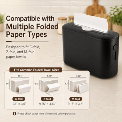 Countertop Multifold Paper Towel Dispenser, Black - color: 5857black