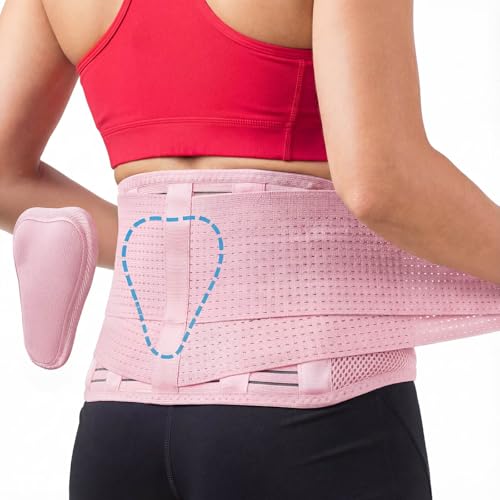 Sparthos Back Brace for Women & Men, Sciatica, Lower Back Pain - Pink-XS - color: Flamingo Pink