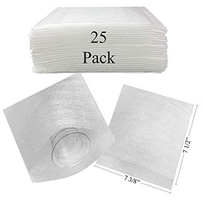 Foam Wrap Pouches, 25 Count, 7-3/8"x7-1/2" - size: 7-3/8"x7-1/2"