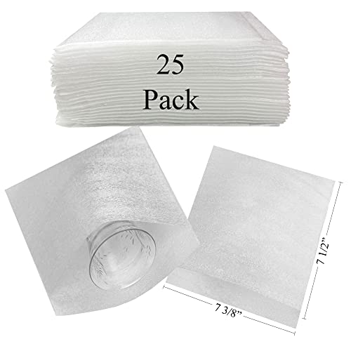 Foam Wrap Pouches, 25 Count, 7-3/8"x7-1/2" - size: 7-3/8"x7-1/2"