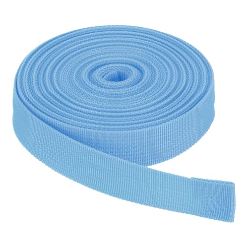 Nylon Webbing Strap, 10 Yards x 1 Inch Polypropylene Webbing Lightweight Strapping Backpack Band for DIY Gear Repair Outdoor Luggage Cargo Straps, Blue - color: Blue, size: 10 Yards x 1 Inch