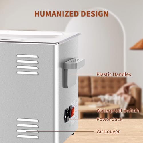 SOUTH BASE Ultrasonic Cleaner,10L 240W Stainless Steel Sonic Cleaner with Cleaning Basket,Timer&Heater,Encoded Ultrasonic Cleaning Machine for Cleaning Parts,Jewelry,Eyeglasses,Chain - size: 10L