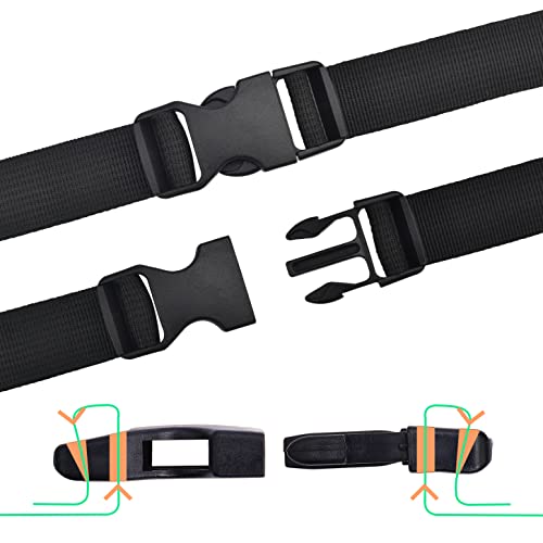 CooBigo 5 Pack 3/4" Side Release Buckle Dual Adjustable 5 Yards 3/4" PP Strap Webbing Outdoor Camping Backpack Sleeping Bag Tent Belt Tied Band Accessories (5 Buckle + 5 Yards Webbing) - color: G#: 3/4" (5 Buckle + 5 Yards Webbing)