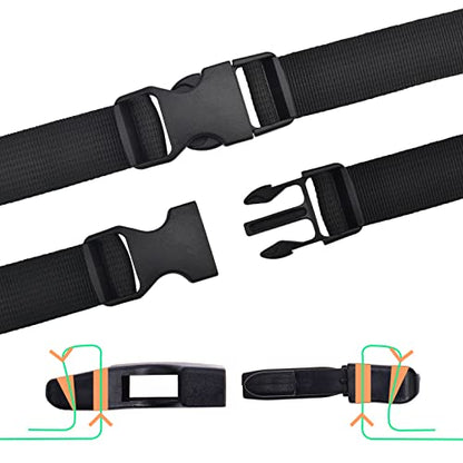 CooBigo 5 Pack 3/4" Side Release Buckle Dual Adjustable 5 Yards 3/4" PP Strap Webbing Outdoor Camping Backpack Sleeping Bag Tent Belt Tied Band Accessories (5 Buckle + 5 Yards Webbing) - color: G#: 3/4" (5 Buckle + 5 Yards Webbing)