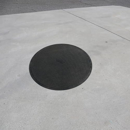 Rubber-Cal Circular Rubber Mat - 48” Diameter - size: 48"L x 48"W x 0.4"Th
