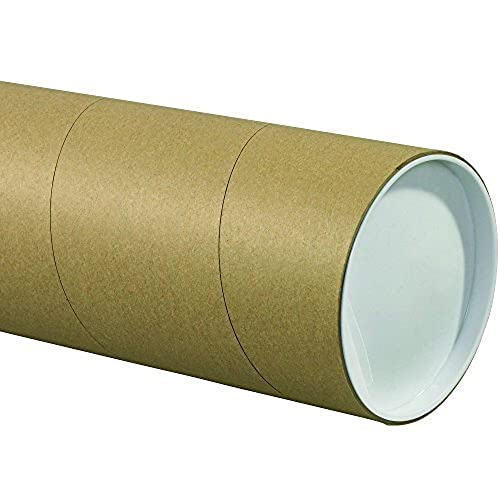 Tape Logic TLP5024KHD Jumbo Mailing Tubes, 5" x 24", Kraft (Pack of 15) - size: 5" x 24"
