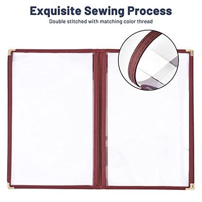WeChef 30 Pack Restaurant Menu Covers 8.5 x 11" Book Style 4 Pages 8 Views - size: 8.5" x 11" - Book - 8 Views