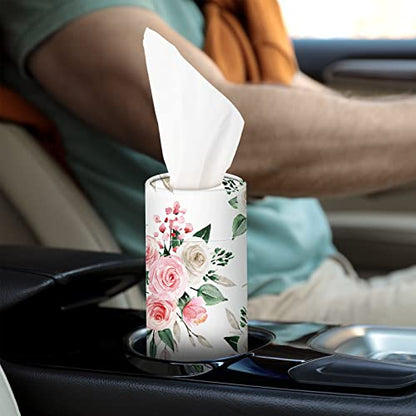 Ctosree 16 Pcs Car Tissue Holder Bulk Floral Cylinder Box Cup Holder