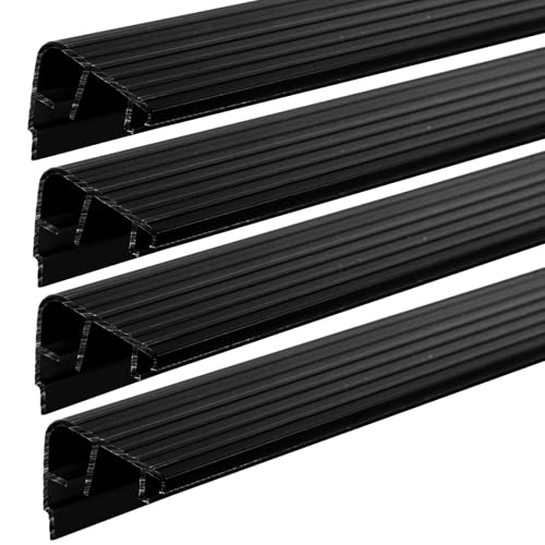 4 Pcs 36" L Fixed Vinyl Sill Threshold Cap 1-3/8 Inches High, Black - color: Black, size: 1-3/8,36 Inch