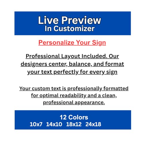 Custom Metal Sign, Personalized Outdoor Aluminum Sign, 12x18 in - color: Header Box, size: 12x18 inches