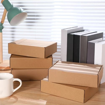 Qilery 100 Pcs 6x4x2'' Shipping Boxes Corrugated - size: 6 x 4 x 2 inches