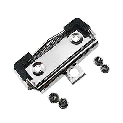 HAHIYO 2.76 Inches Silver Metal Clipboard Clips with Rubber Grips 7 Pack Mountable Sturdy Strong Springs with Rivets Document File Wood Plastic Clips Board for Office School Home - style: Silver-2.76in-7p