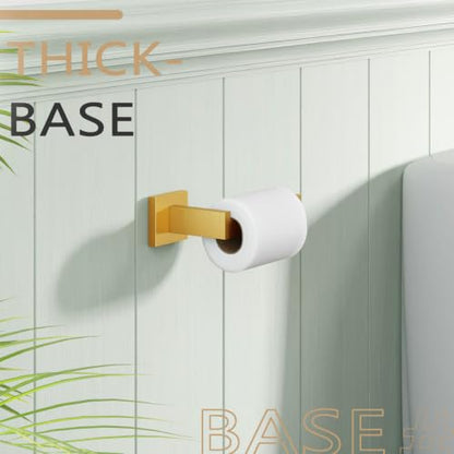 KOKOSIRI Gold Toilet Paper Holder Toilet Roll Holder for Bathroom Kitchen Washroom T-304 Stainless Steel Wall Mounted, Gold Finish, B2003BG - color: Brushed Gold, size: Without Shelf(1 Pack)