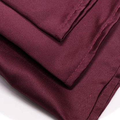 Your Chair Covers - 10 Pack 20 Inch L'Amour Satin Napkins, Oversized, Double Folded and Hemmed Table Napkins for Restaurant, Bistro, Wedding, Thanksgiving and Christmas (Burgundy) - color: Burgundy