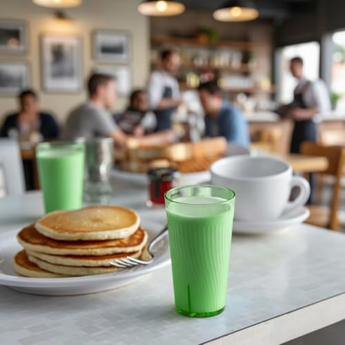 TrueCraftware- 12 oz. Belize Tumbler/Drinking Cups Green Polycarbonate Set of 12-Premium Iced Tea Glasses Stackable Reusable Drinking Glasses Dishwasher Safe Break-Resistant for Home Restaurants - color: Green, size: 12 oz