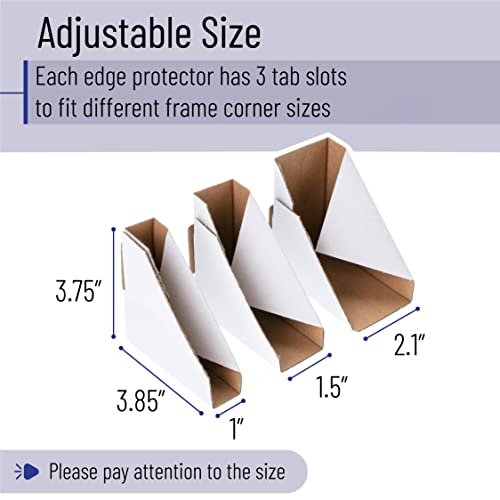 Mr. Pen- Adjustable Cardboard Corner Protectors, Fits 1", 1.5", 2.1" Frames - size: 100 Pack
