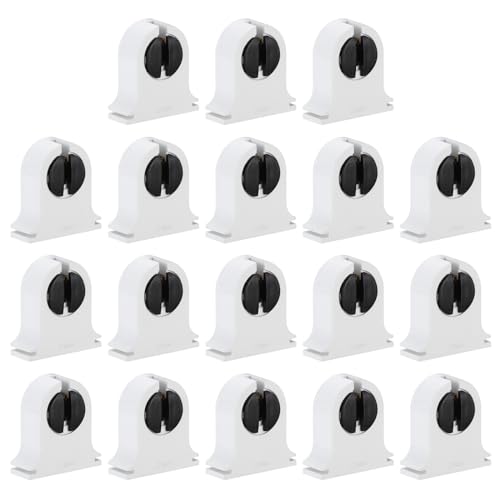 PATIKIL T5 Fluorescent Light Holder, 18 Pack G5 Lamp Base LED Fluorescent Tube Light Socket 250V Non-shunted Turn Type Lamp Holder Replacement, 32x30x11mm