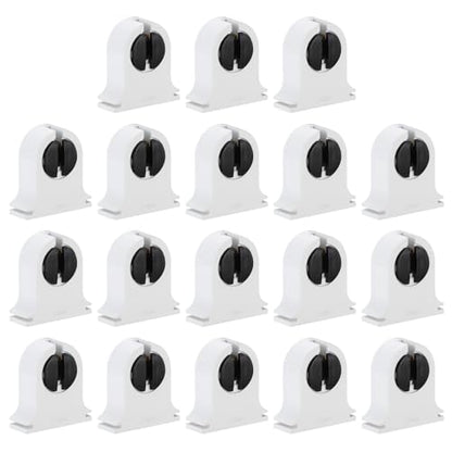PATIKIL T5 Fluorescent Light Holder, 18 Pack G5 Lamp Base LED Fluorescent Tube Light Socket 250V Non-shunted Turn Type Lamp Holder Replacement, 32x30x11mm