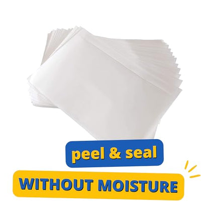 Pack 100 Clear Plastic Self-Adhesive Shipping Label Sleeves - Packing Slip Envelope Pouches - Durable, Waterproof, Easy Peel & Seal - Perfect for Mailing, Packing Documents & Labels | 6" x 9"