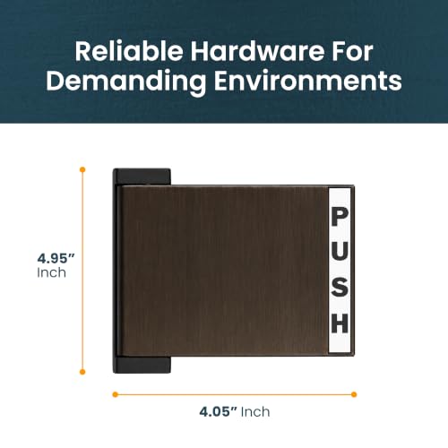 Adams Rite Push Paddle Storefront Door Handle, 6"x4.5", Right, Bronze, PD - color: Duronotic Bronze, style: Right Hand
